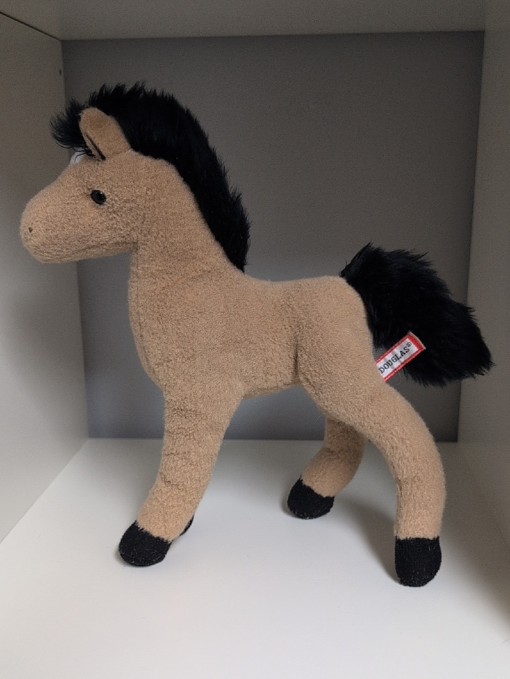 💜2/$20💜 Douglas Horse Pony Plush Black Hair Brown Body Collectible